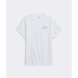 The Vineyards Vines Men's Golf Flag Short Sleeve Tee in White Cap colorway