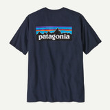 Patagonia Men's P-6 Logo Responsibili-Tee in New Navy back view