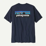 Patagonia Men's P-6 Logo Responsibili-Tee in New Navy back view