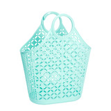 Sun Jellies Atomic Tote in seafoam front view