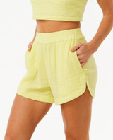 Rip Curl Women's Premium Surf Shorts in bright yellow