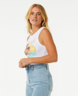 Rip Curl Women's Sunset Ribbed Tank in white colorway