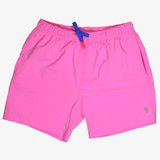 TYLER'S Boys' Solid Volley Shorts in blue, back view angle
