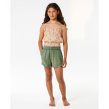 Rip Curl Girls' Classic 3" Surf Shorts in Sage back view