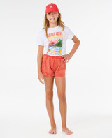 Rip Curl Girls' Classic 3" Surf Shorts in Cayenne side view