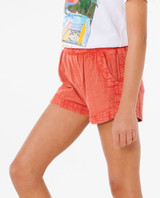 Rip Curl Girls' Classic 3" Surf Shorts in Cayenne detail view