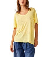 Free People Women's All I Need Tee in yellow tansy colorway