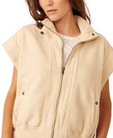 Free People Women's Tolly Vest in bleached sand colorway