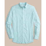 The  Coastal Passage Trailside Plaid Long Sleeve Sport Shirt in Wake Blue colorway