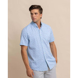 The Intercoastal Forget A-Boat It Short Sleeve Sport Shirt cashmere in Clearwater Blue colorway