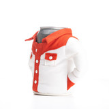 Puffin Drinkwear The Howdy Koozie in Sandy White & Risky Red colorway