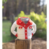 Puffin Drinkwear The Howdy Koozie in Sandy White & Risky Red colorway