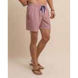 The Vacation Views Swim Trunk in Desert Flower Coral colorway