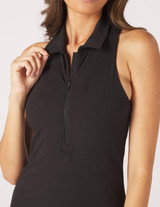 Glyder Women's Ace Polo Dress in black colorway