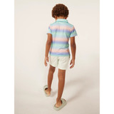 The Chubbies Toddlers'Performance Polo in the Purple Pastel Stripe Colorway