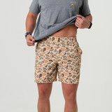 Burlebo Men's Everyday Performance Shorts in Venado Camo front view