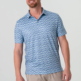 Burlebo Men's Performance Polo in Bluebonnets