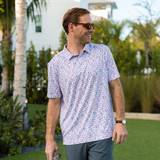 Burlebo Men's Performance Polo in Old Glory