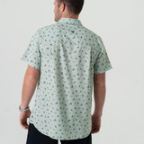 The Burlebo Men's Performance Button Up Shirt in the Tying Flies Pattern