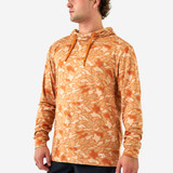 Burlebo Men's Performance Hoodie Texas Orange Camo front