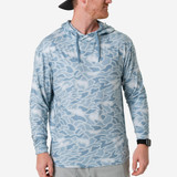 Burlebo Men's Performance Hoodie Seaside Camo detail