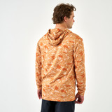 Burlebo Men's Performance Hoodie Texas Orange Camo back
