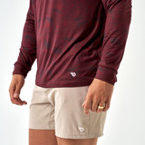 Burlebo Men's Performance Hoodie Texas Maroon Camo detail