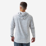 Burlebo Men's Performance Hoodie Digi Ivory Camo back view