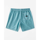 The All Day Overdyed Layback 17" Elastic Waist Shorts in Dusty Blue colorway