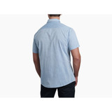 KUHL Men's Karib Stripe Short Sleeve Shirt Horizon Blue front view