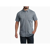 The Kuhl Men's Karib Stripe Button Up Shirt in the Storm Colorway