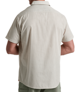 The Kuhl Men's Karib Stripe Short Sleeve Shirt in Feather Grey