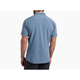 KUHL Men's Optimizr Short Sleeve Shirt Endless Sea fabric