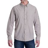 The Kuhl Men's Airspeed Long Sleeve Button Up Shirt in the Cloud Grey Colorway