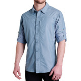 The Kuhl Men's Airspeed Long Sleeve Button Up Shirt in the Blue Slate Colorway
