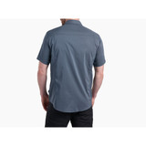 The Kuhl Men's Stealth Short Sleeve Button Up in the Open Seas Colorway