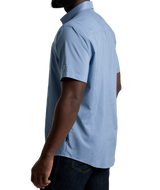 The Kuhl Men's Stealth Short Sleeve Button Up in Shoreline Blue
