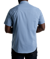 KUHL Men's Stealth Short Sleeve Shirt Shoreline Blue back