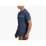 The Kuhl Men's Mountain Lines Short Sleeve Tee in Pirate Blue