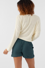 O'Neill Women's Rowan Linen Blend Shorts in slate colorway