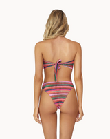 PilyQ Women's Jetty Stripe Detail Fanned Bikini Bottoms