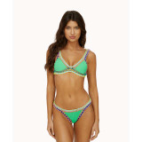 PilyQ Women's Ferrarini Crochet Bikini Top in Green