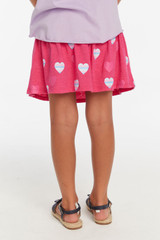 Chaser Girls' Stripe Hearts Skort