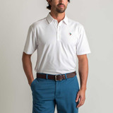 The Duck Head Men's Hayes Performance Logo Polo in White