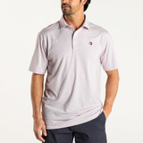 The Duck Head Men's Hayes Performance Logo Polo in Faded Peri Heather