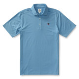 The Duck Head Men's Hayes Performance Logo Polo in Lure Blue