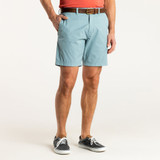 The Duck Head Men's Harbor 8" Performance Short in the Mineral Blue Colorway