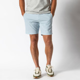 Duck Head Men's Harbor Performance Short Light Blue front view