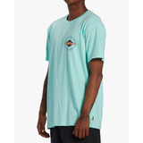 Billabong Men's Rotor Diamond Short Sleeve T-Shirt in Minty colorway