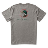 The Duck Head Men's Short Sleeve Logo Tee in Heather Grey